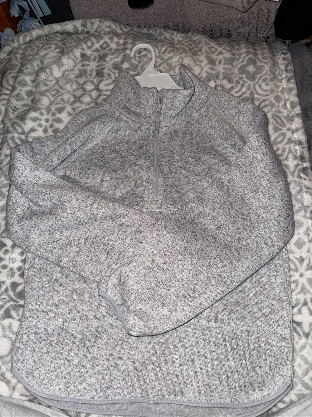 Old Navy Gray Half-Zip Pullover Jacket